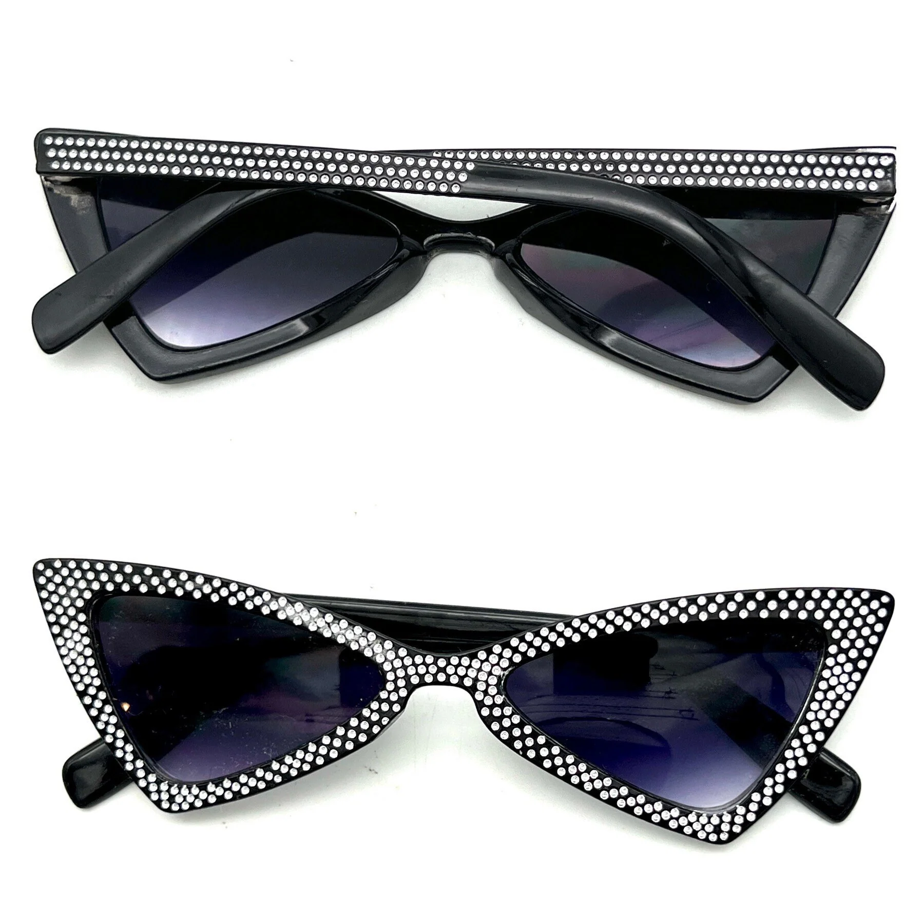 Vintage 80s Geometric Cat Eye Sunglasses - Image 5