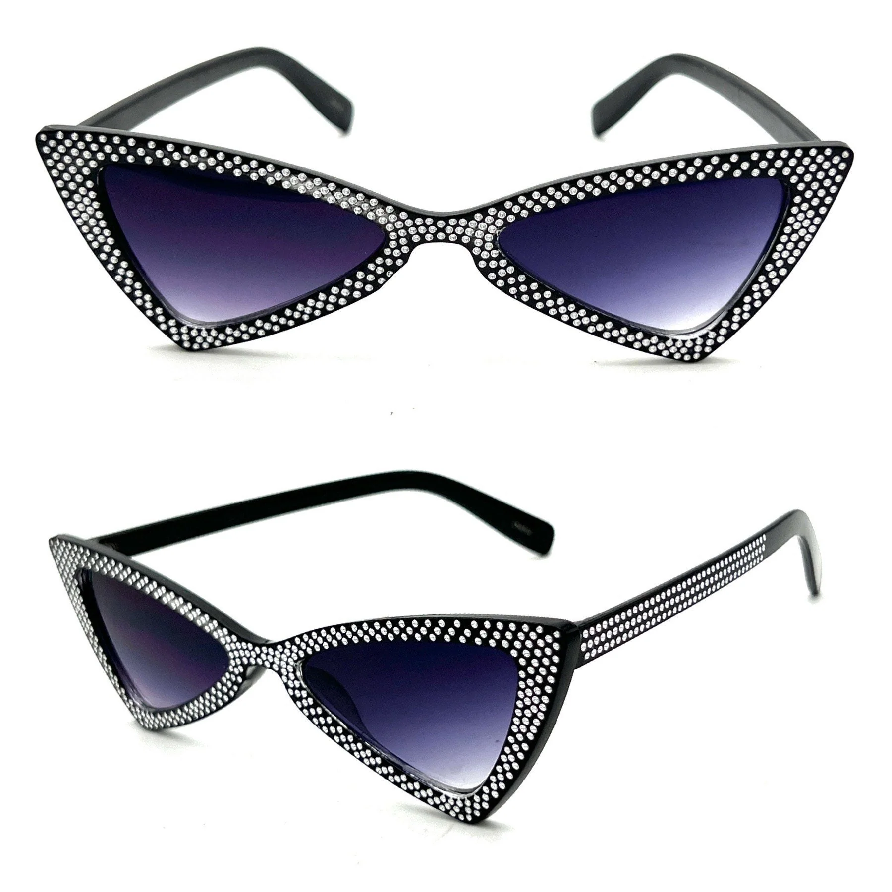 Vintage 80s Geometric Cat Eye Sunglasses - Image 6