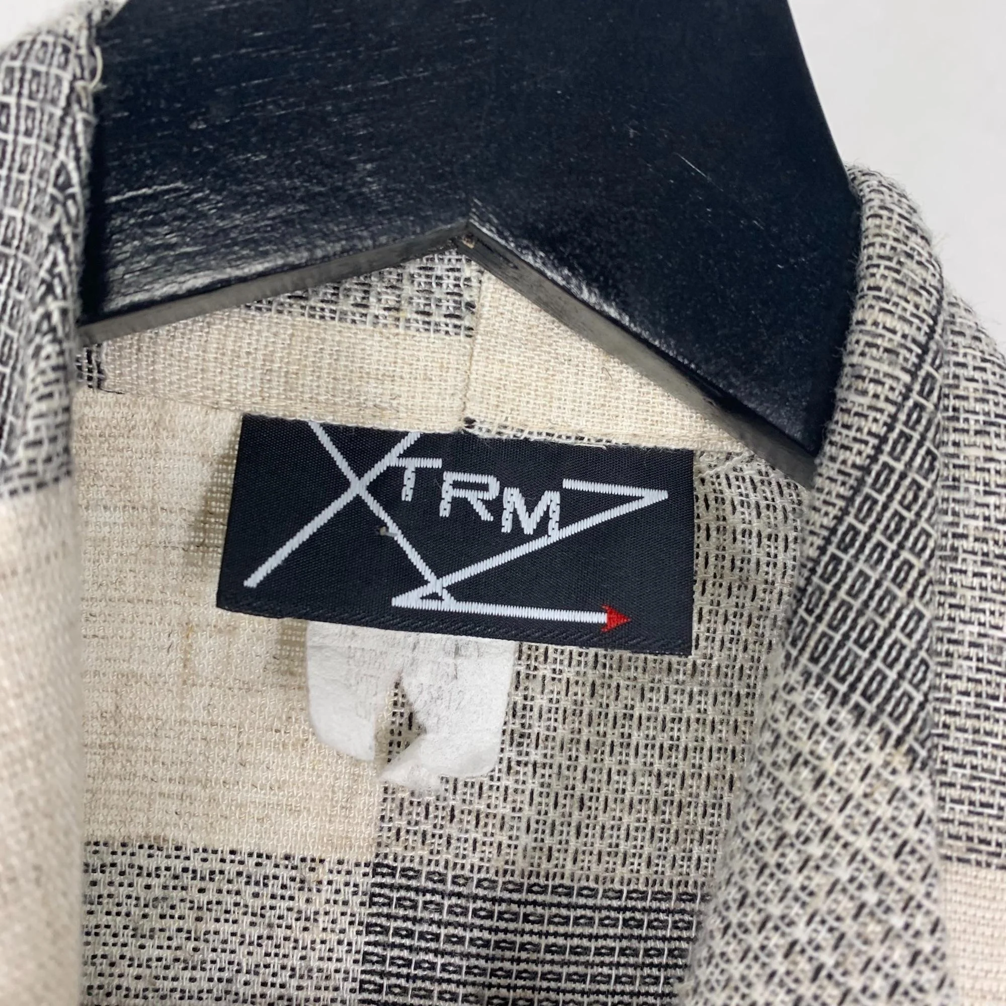 Vintage 80s Gray Big Checkered Blazer Large by Xtrmz - Image 9