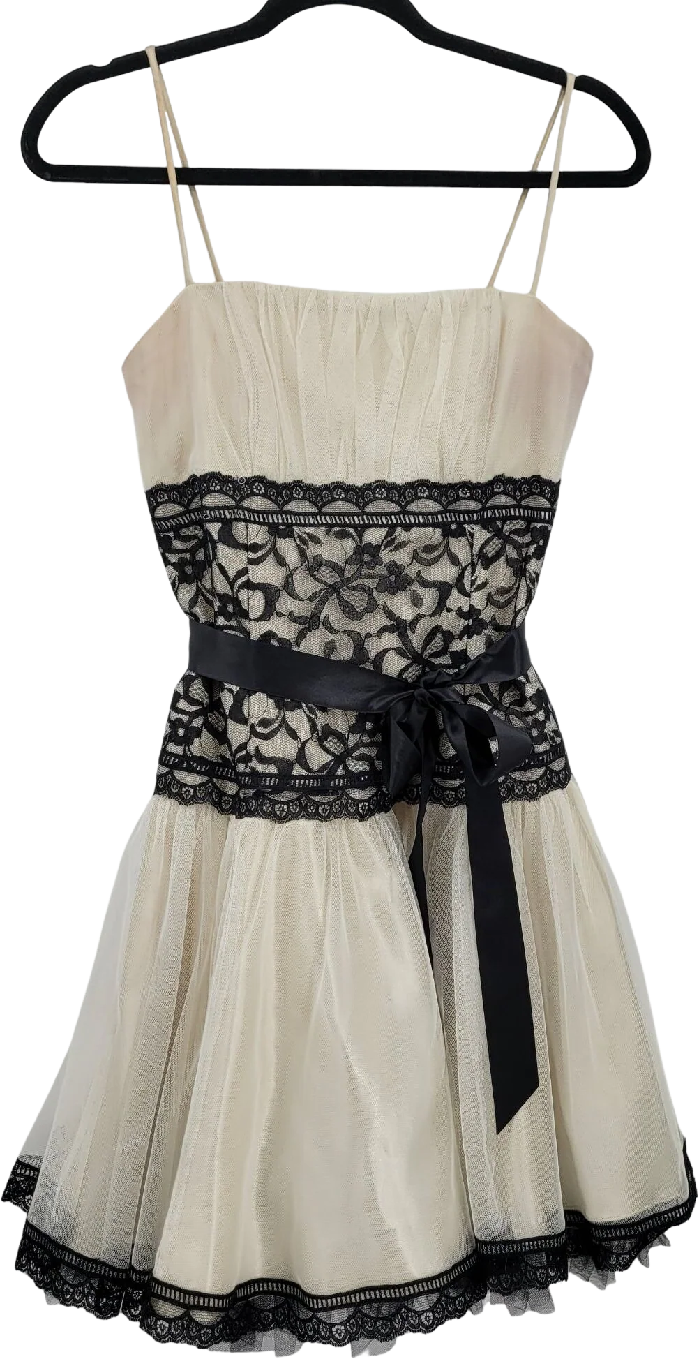 Vintage 80s Gunne Sax Dress Formal Holiday Lace Fit and Flare Mini Maid Ivory Xs by Jessica McClintock