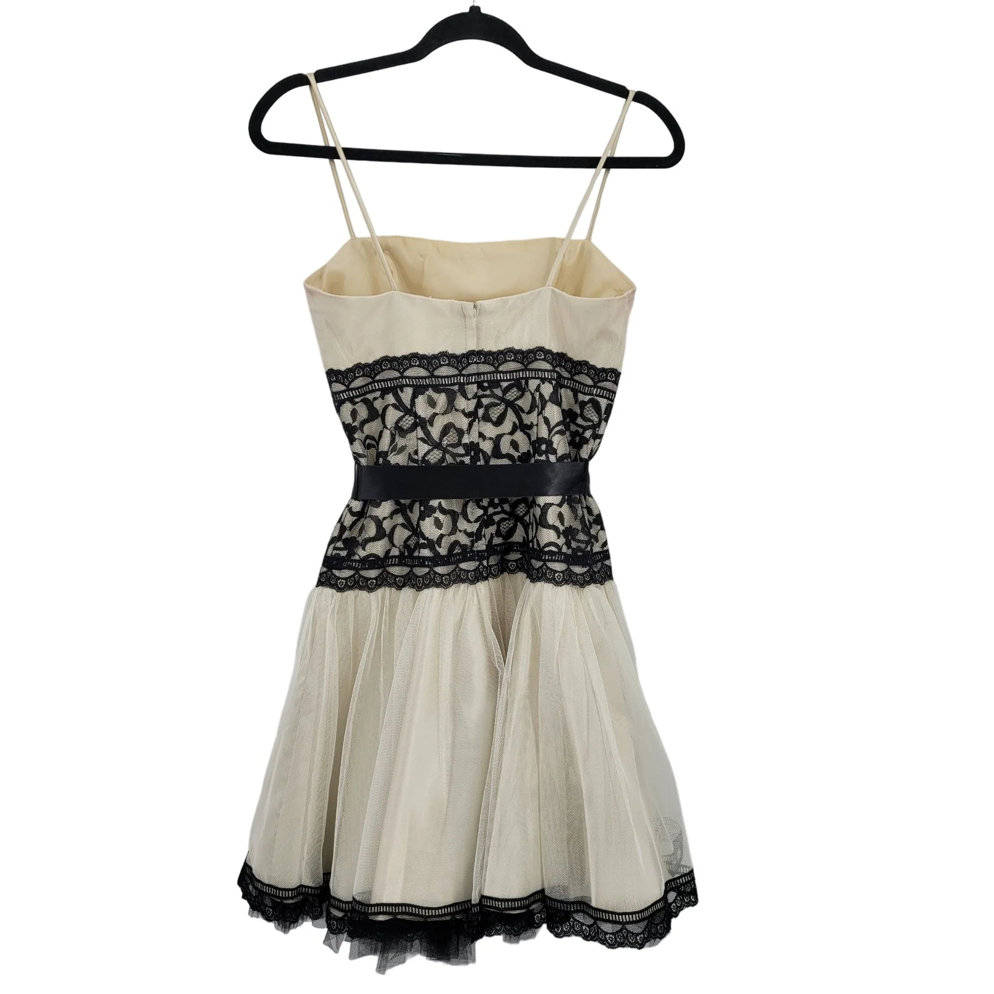 Vintage 80s Gunne Sax Dress Formal Holiday Lace Fit and Flare Mini Maid Ivory Xs by Jessica McClintock - Image 8