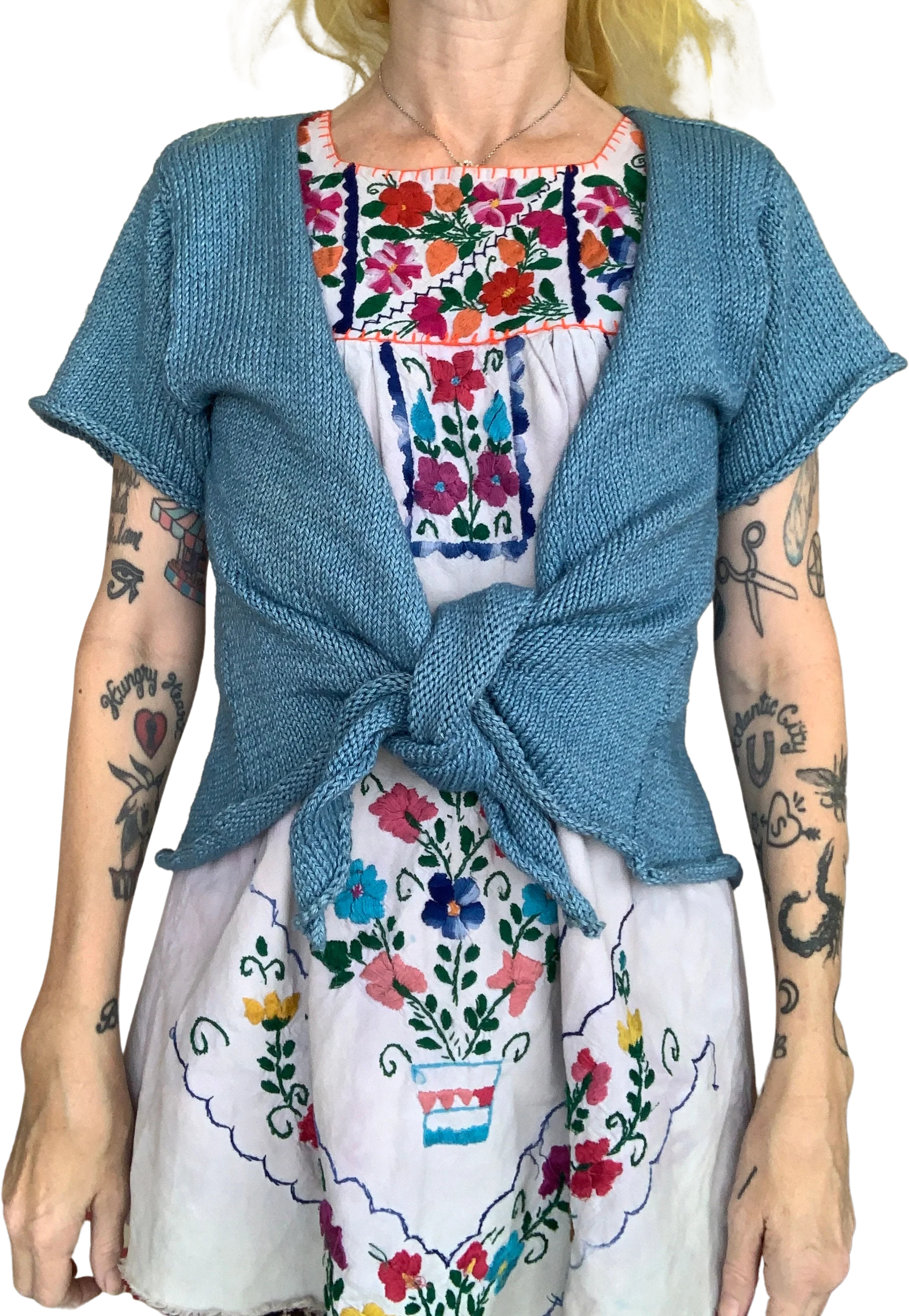 Vintage 80s Handmade Wrap Cardigan Sweater Sz M / L by Love You