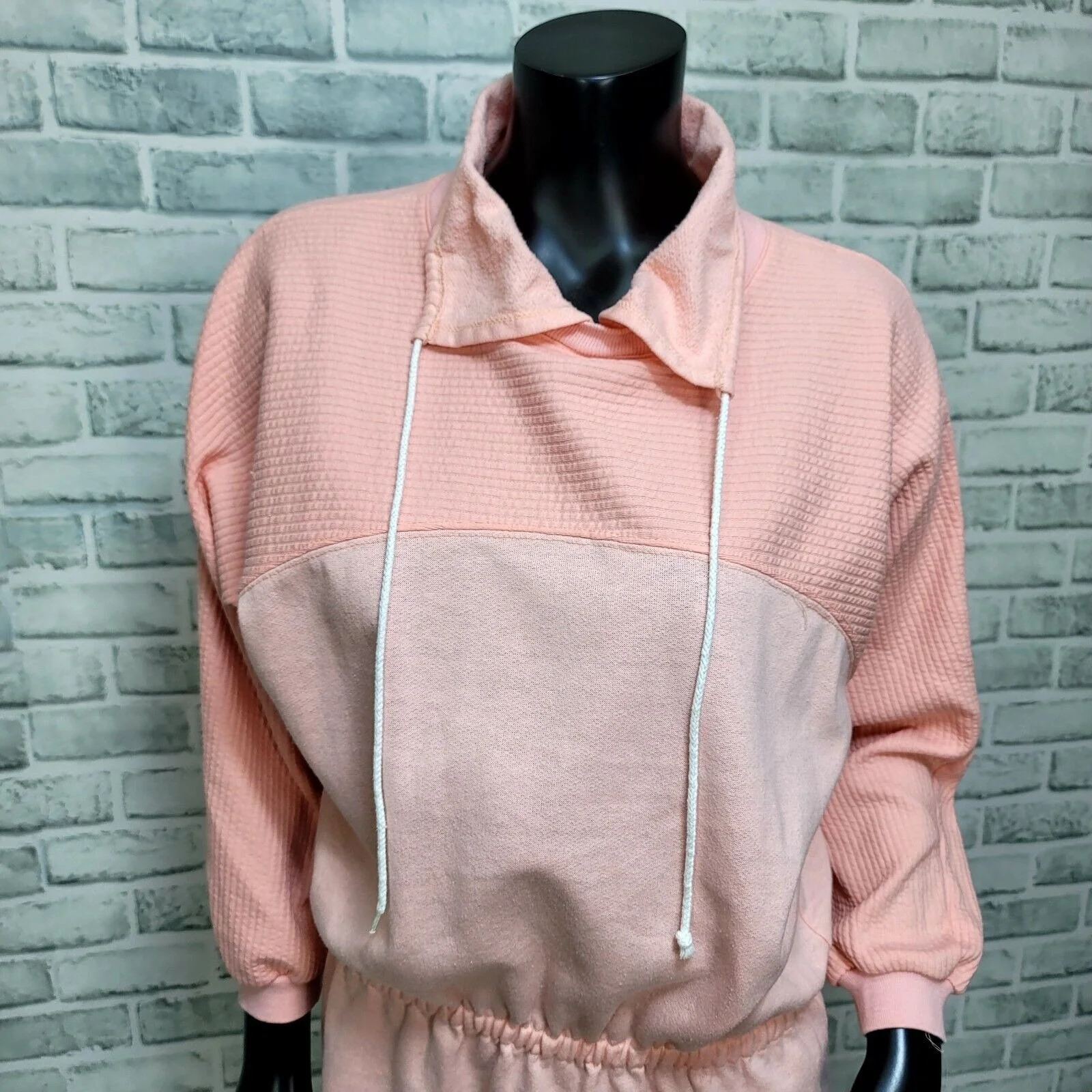 80s Pink Ribbed Dropped Waist Sweatshirt Dress By Hang Ten - Image 3