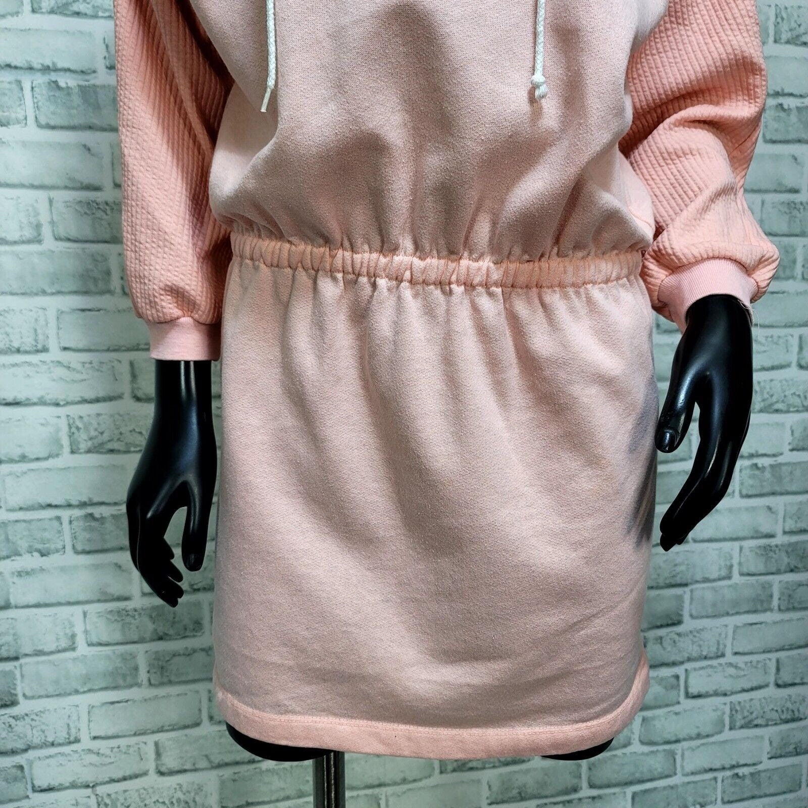 80s Pink Ribbed Dropped Waist Sweatshirt Dress By Hang Ten - Image 4