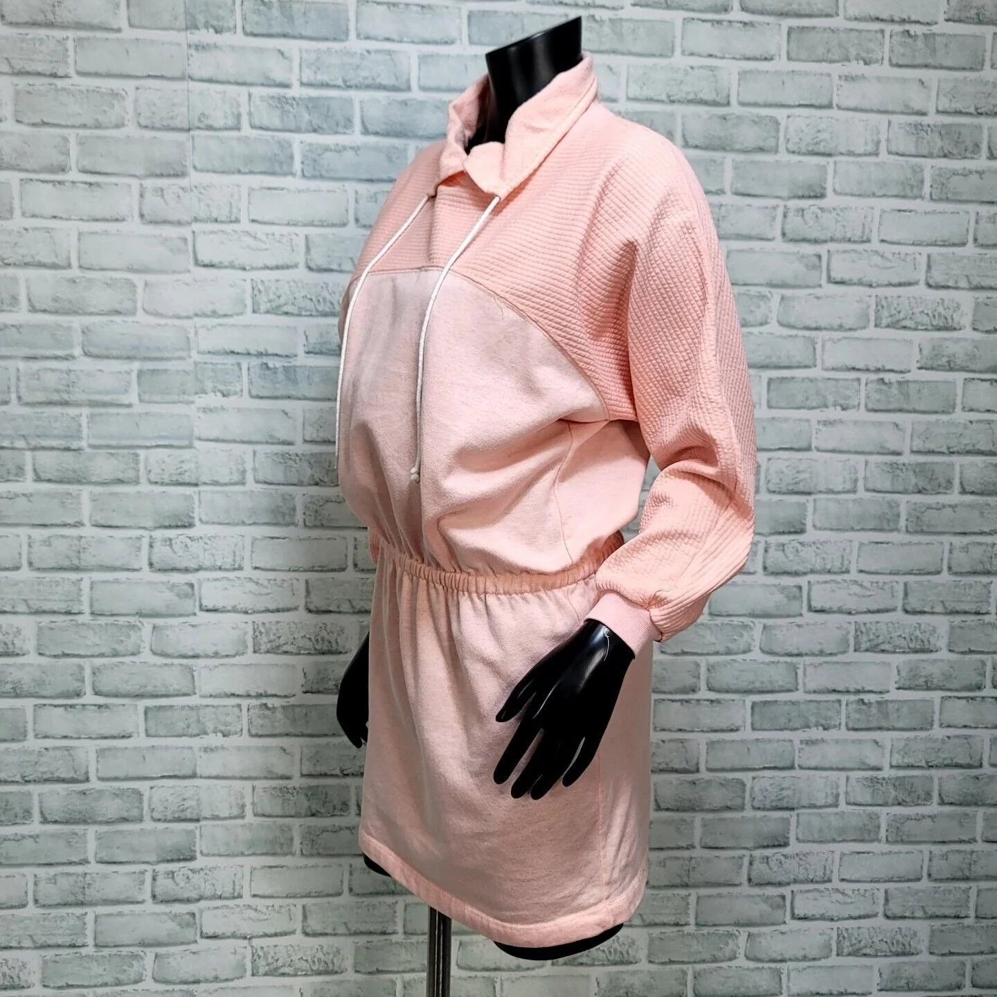 80s Pink Ribbed Dropped Waist Sweatshirt Dress By Hang Ten - Image 5