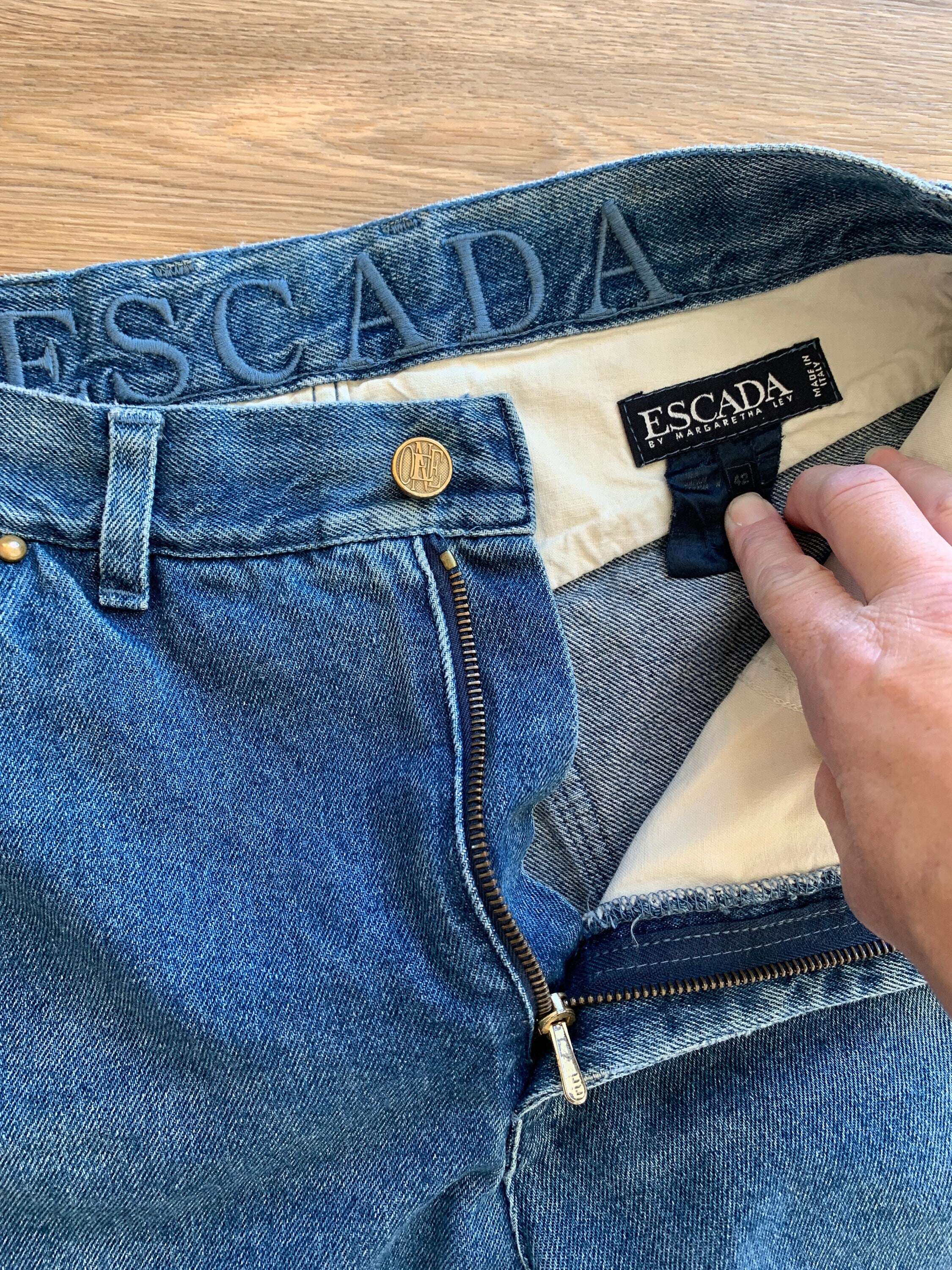 Vintage 80s High Rise Glam Mom Jeans Womens Sz M / L - Fr 42 by Escada - Image 4