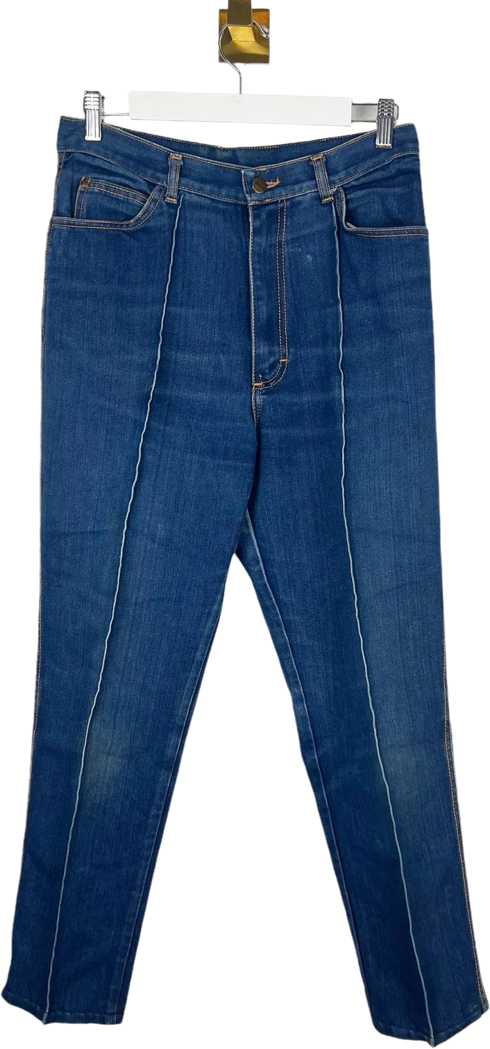 Vintage 80s High Rise Jeanes Front Seam Ankle Length Mom Tapered by Gitano
