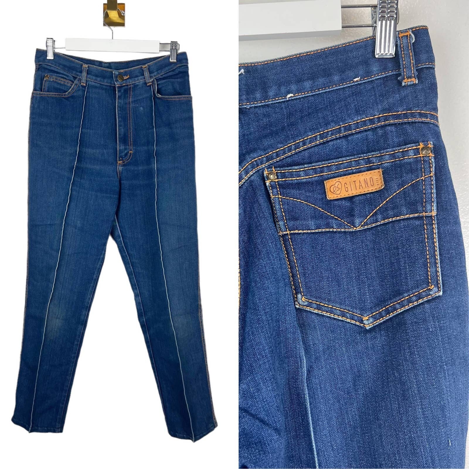 Vintage 80s High Rise Jeanes Front Seam Ankle Length Mom Tapered by Gitano - Image 3