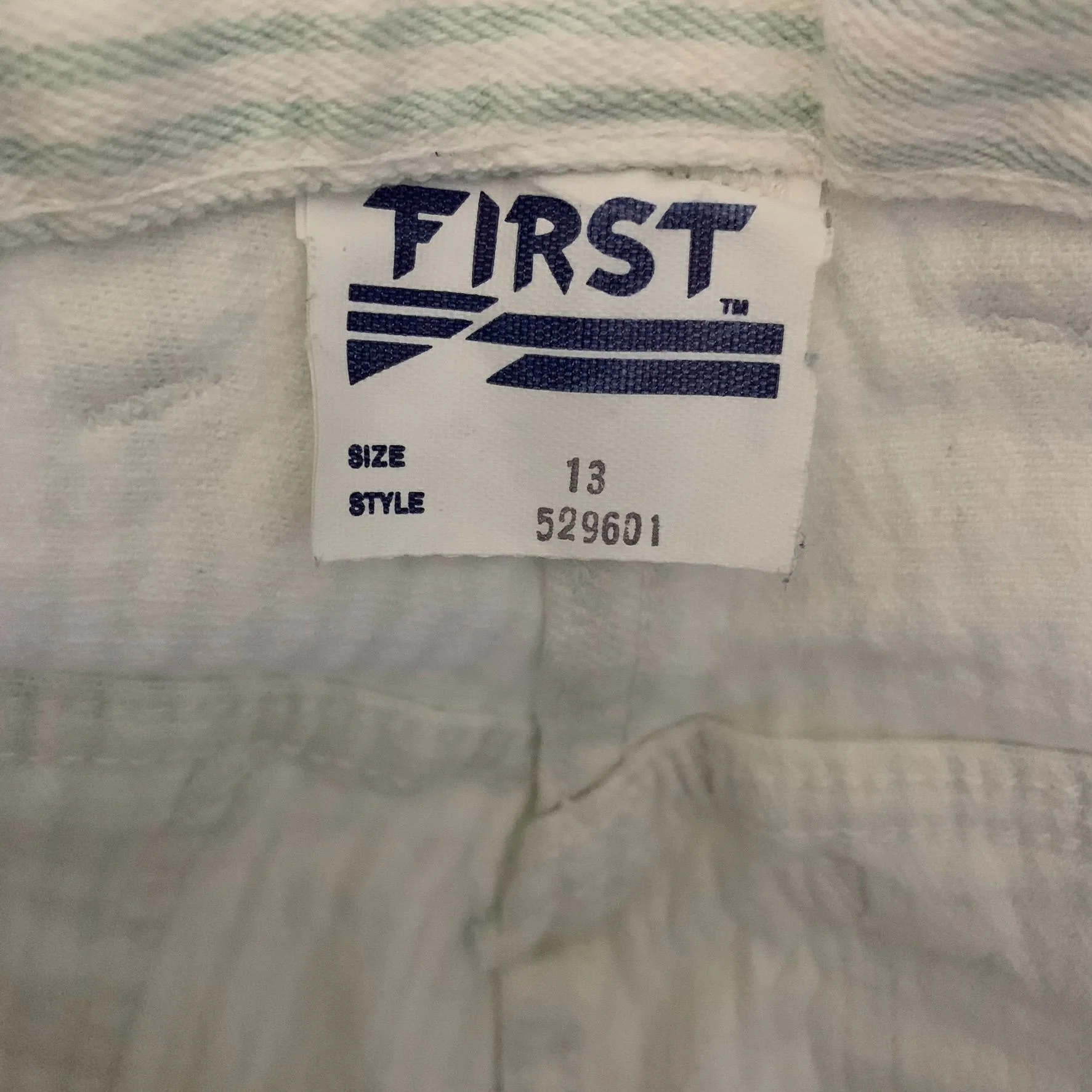 Vintage 80s High Waisted Denim Jeans White Green Stripe Skinny Stretch Zip Ankle by First - Image 6
