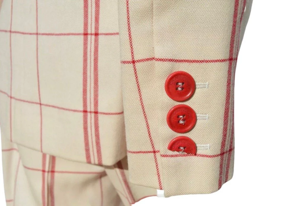 Vintage 80s Iconic Dish Cloth Pant Suit Suit Ensemble Size 12 Jacket and Pants by Moschino - Image 3