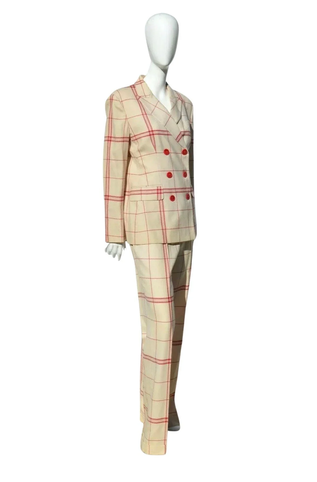 Vintage 80s Iconic Dish Cloth Pant Suit Suit Ensemble Size 12 Jacket and Pants by Moschino - Image 7