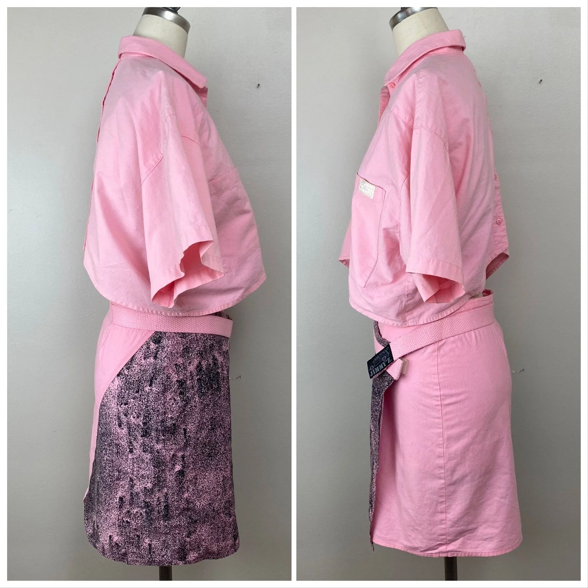 Vintage 80s Jimmy’z Cropped Blouse and Wrap Mini Skirt by  Jimmy'z - Image 4