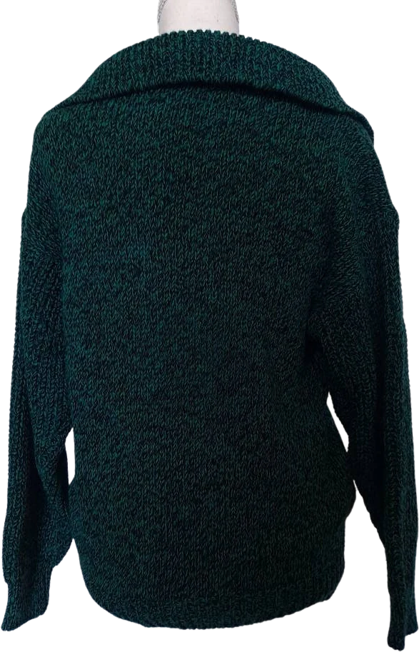 80s Teal And Black Sweater By Just Cristina - Image 2