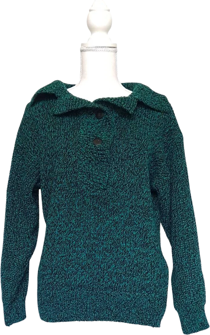 80s Teal And Black Sweater By Just Cristina - Image 6