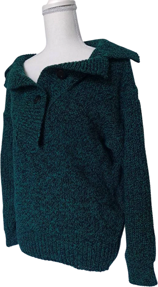 80s Teal And Black Sweater By Just Cristina - Image 7