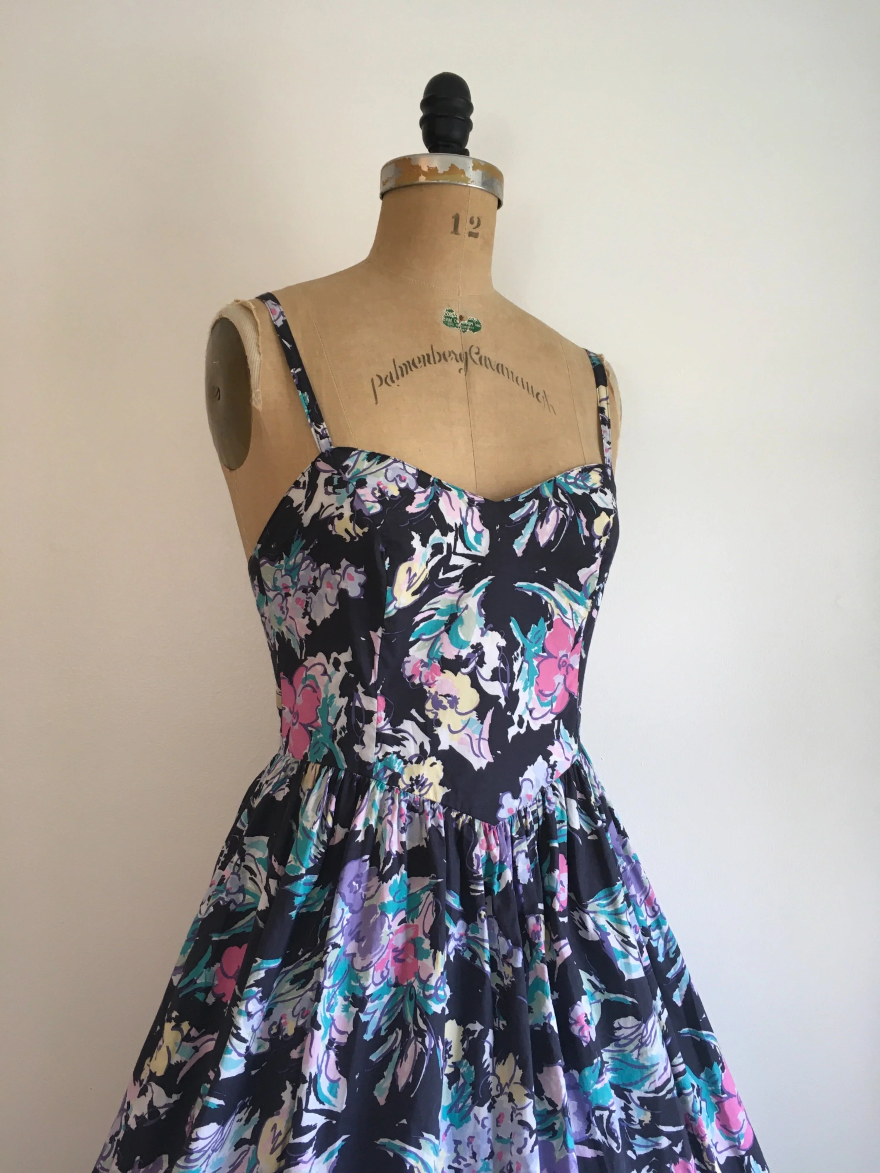 80's Sleeveless Sweetheart Floral Sundress by Laura Ashley - Image 4