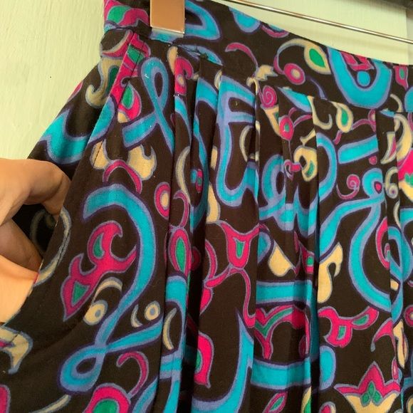 Vintage 80s Long Skirt Print Abstract by Norton Mcnaughton - Image 2