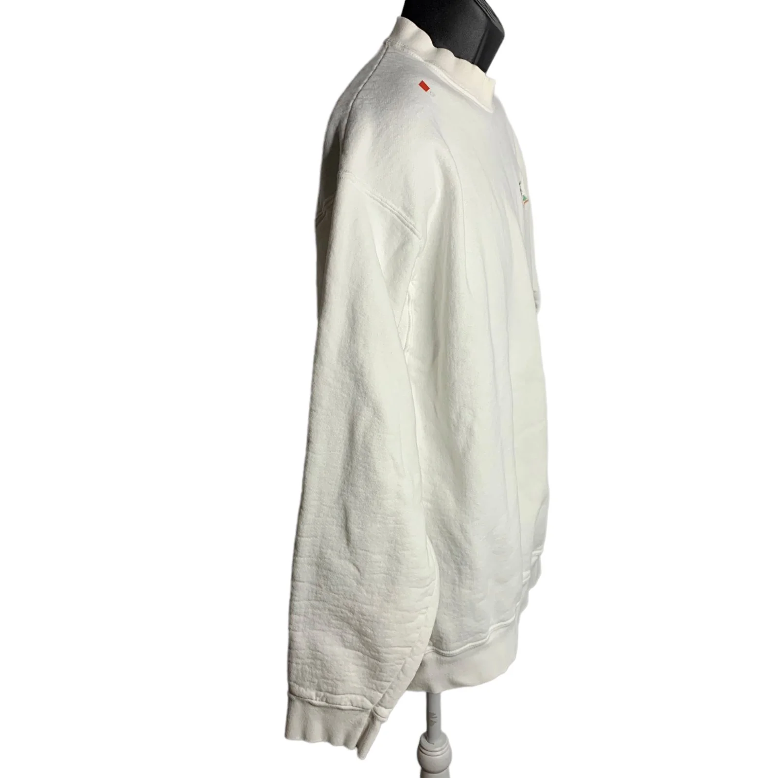 Vintage 80s Mens Clear Lake Riviera Sweatshirt Xl White Crewneck Embroidered by Fruit Of The Loom - Image 5