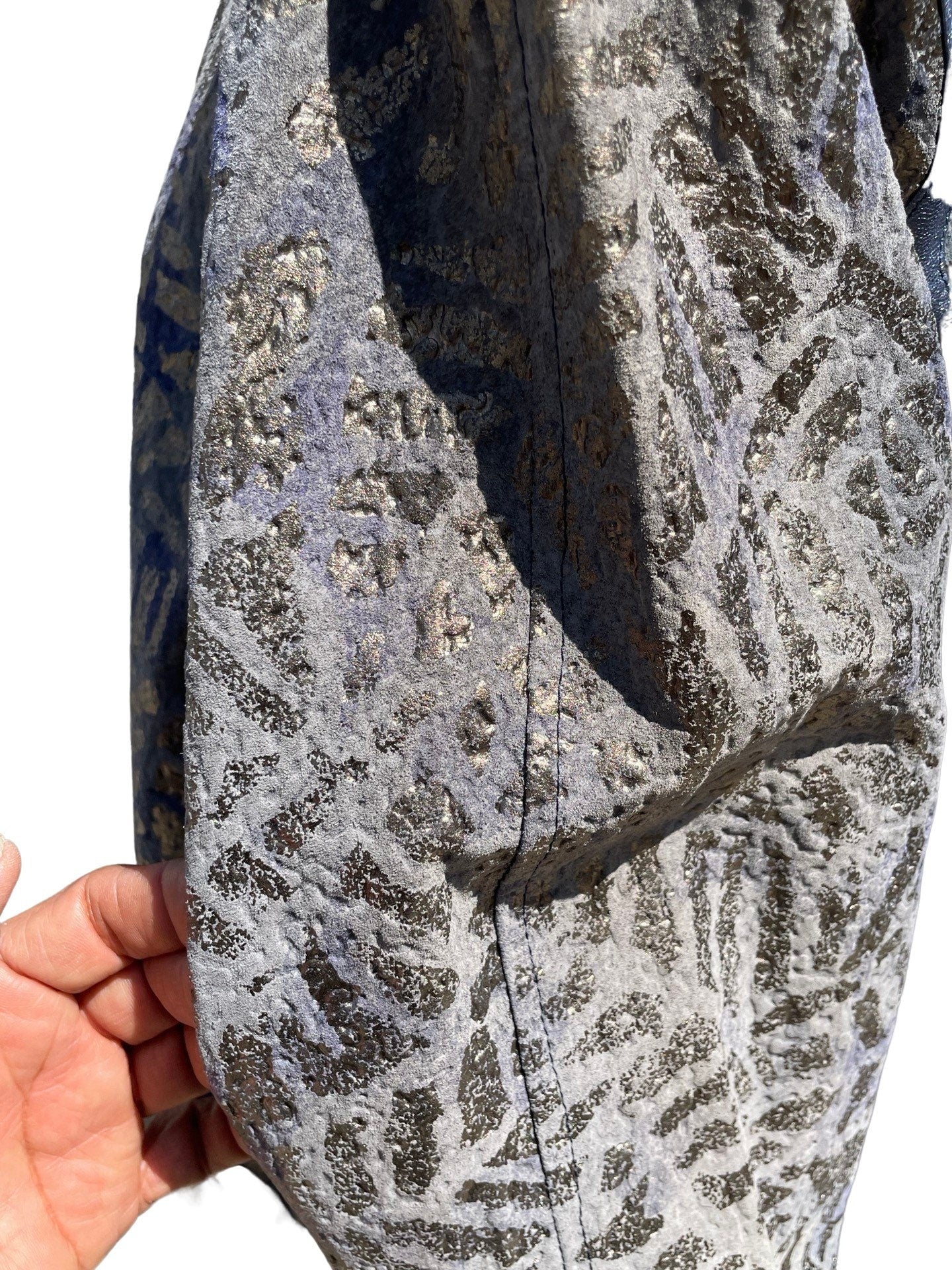 Vintage 80s Metallic Animal Print Leather Jacket Made In Italy Leather Jacket Size 42 Never Used by Maxime - Image 2