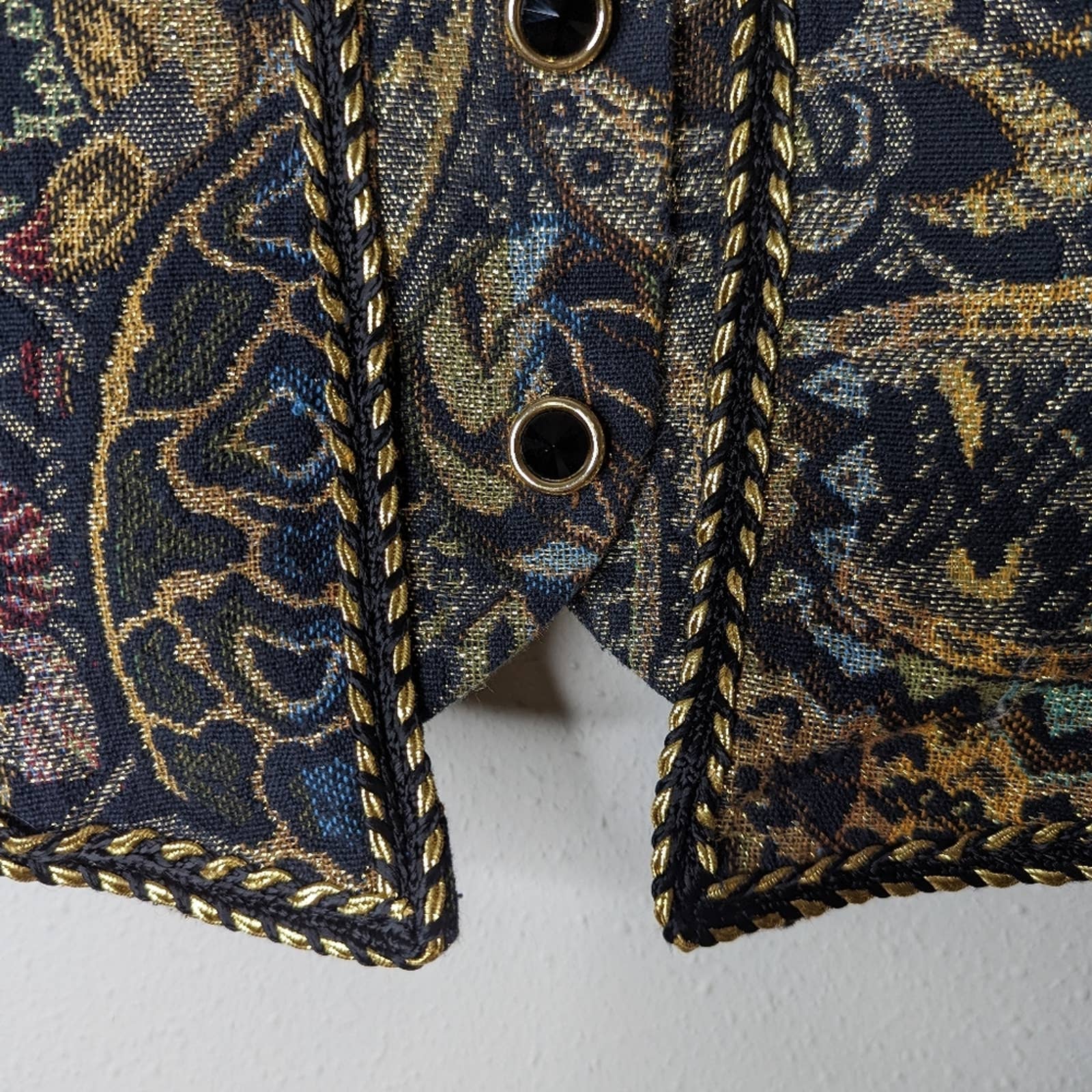 Vintage 80s Metallic Brocade Bolero Jacket Cachet by Cachet by Bari Protas - Image 7