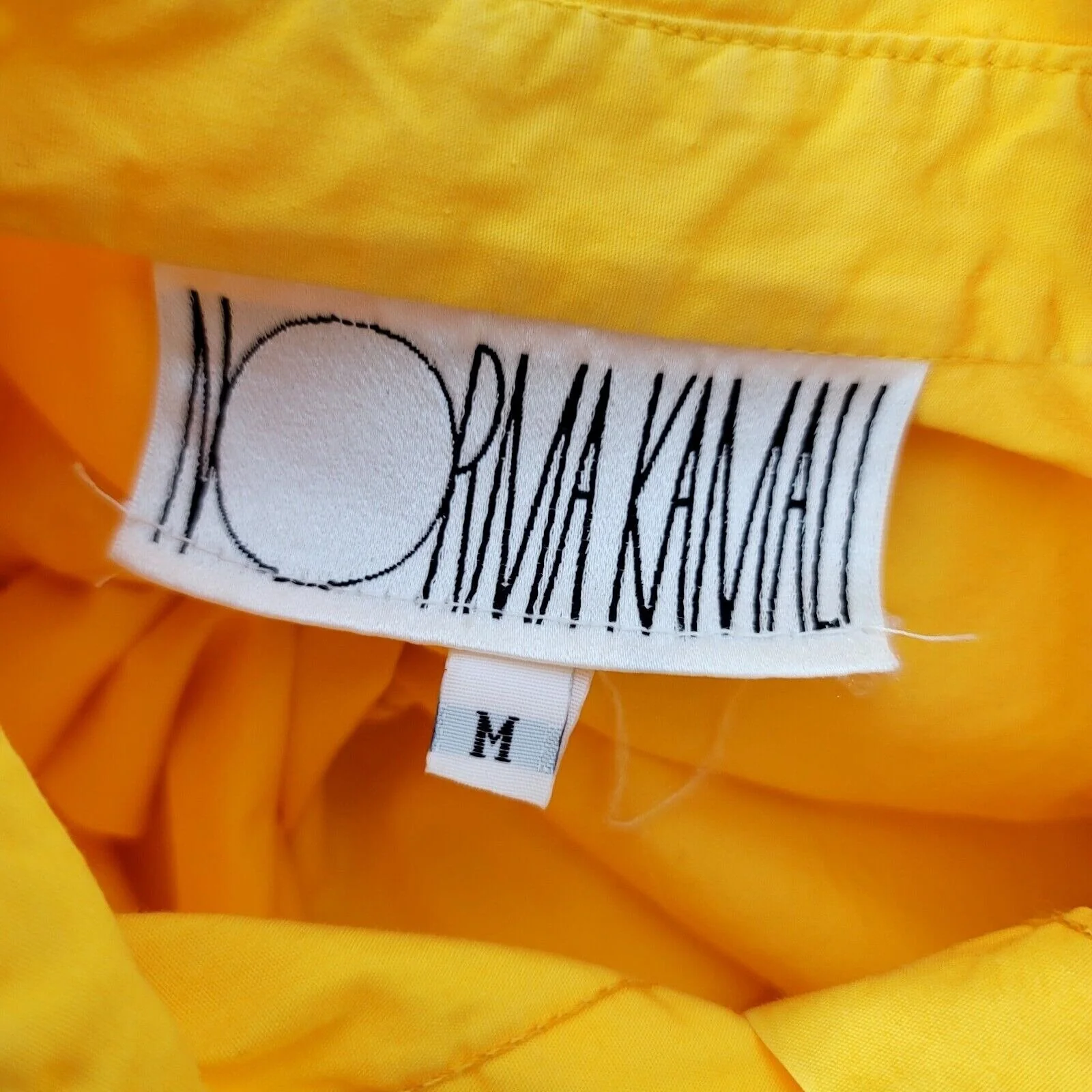 80s Yellow Tunic Button Up Shirt Tail Dress By Norma Kamali - Image 9