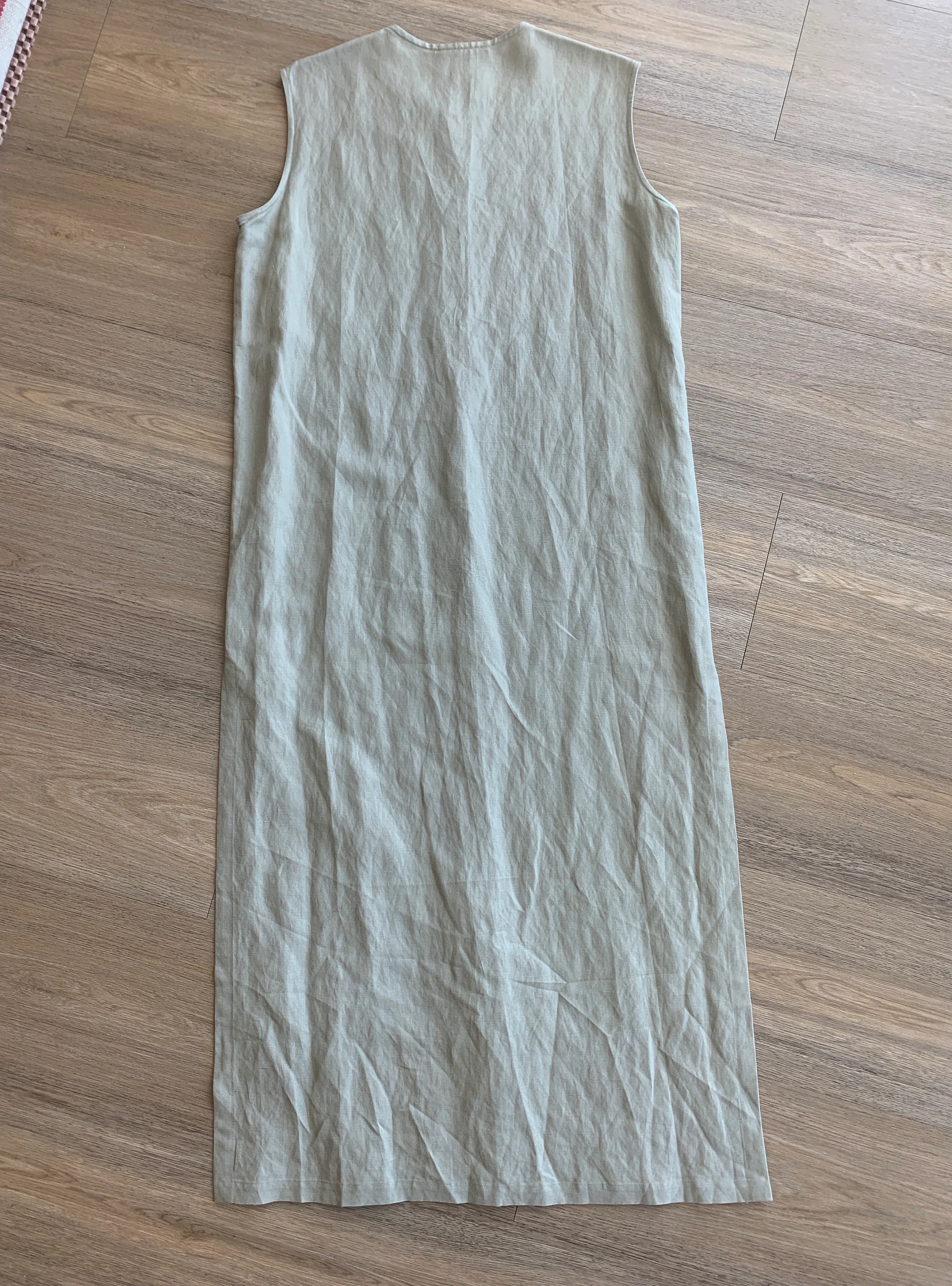 Vintage 80s Nwt Loose Linen Blend Shirt Dress Sz M by Jones & Co - Image 2