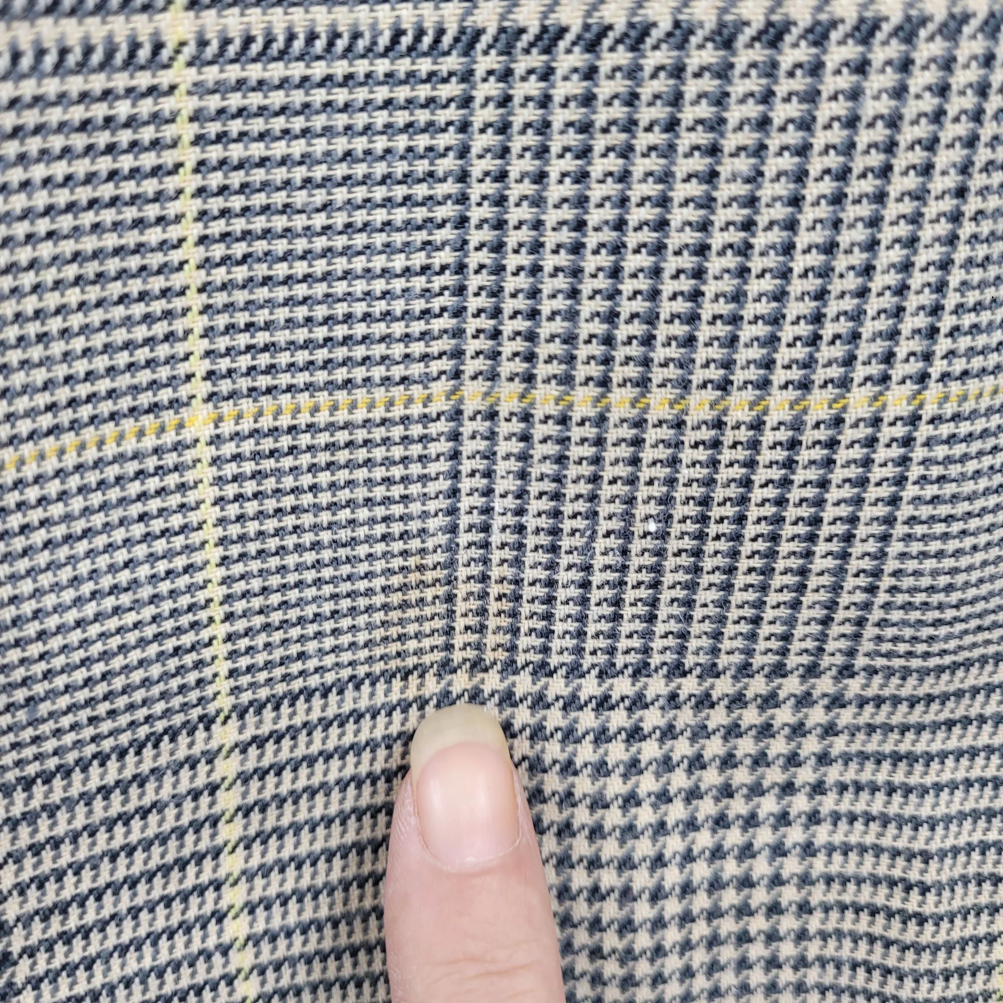 Vintage 80s Obr Skirt Tea Length Pencil Glen Plaid Yellow S Academia Clueless by OBR - Image 5