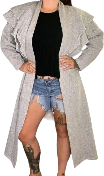 Vintage 80s Open Front Long Cardigan Duster Xl by Sachi