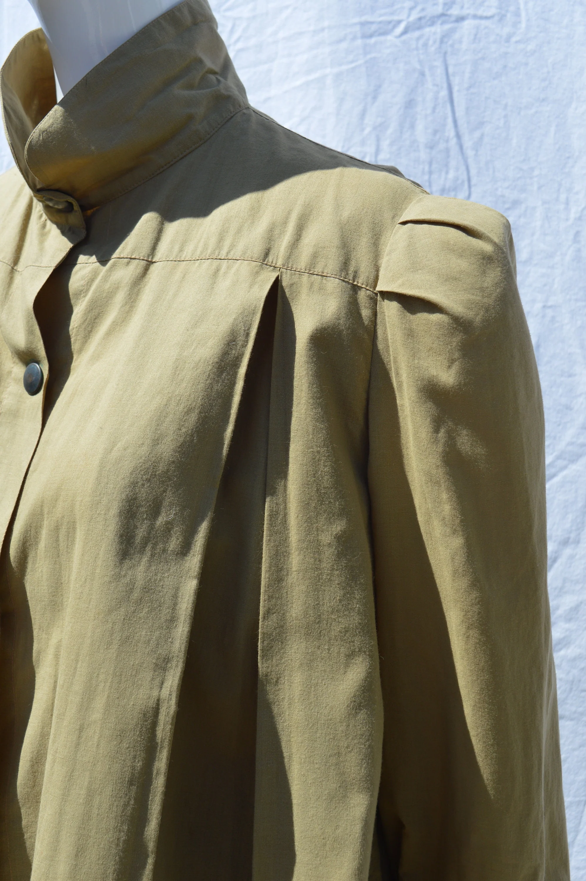 Vintage 80s Oversize Pleated Blouse Shirt Tp Cotton Avant Garde New Wave Modern Size L by Krizia - Image 3