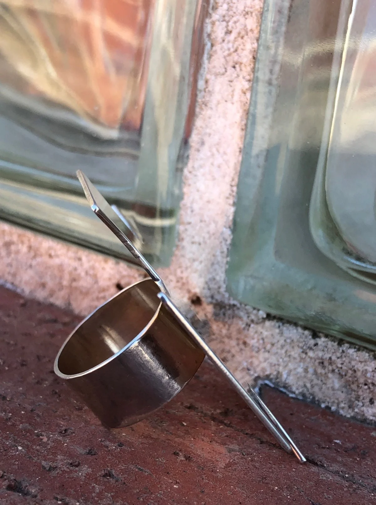 Vintage 80s Oversized Silver Cross Ring Unisex Sz 10 - Image 7