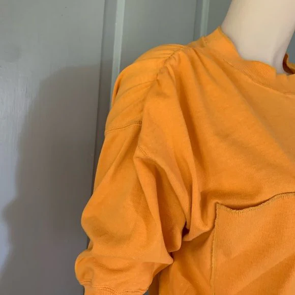 Vintage 80s Oversized Top a Benedetto Pocket Tee Mustard by A. Benedetto - Image 3