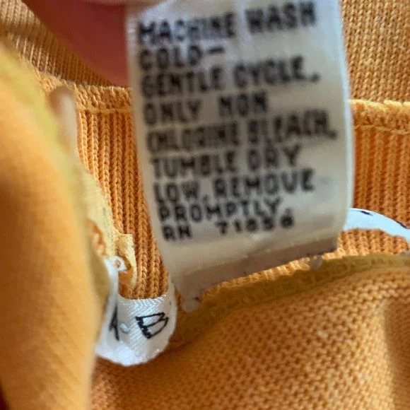 Vintage 80s Oversized Top a Benedetto Pocket Tee Mustard by A. Benedetto - Image 8