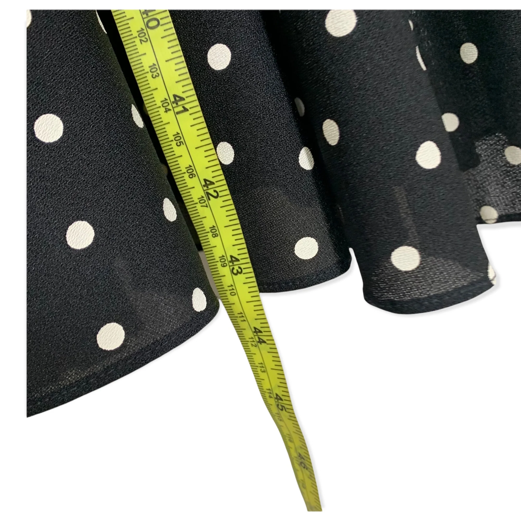 Vintage 80s Polka Dot Asymmetrical Collar Secretary Dress by Sally's Girl - Image 7