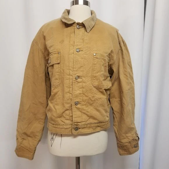 Vintage 80s Polo Ralph Lauren Duck Canvas Plaid Wool Blanket Lined Work Coat by Ralph Lauren - Image 8