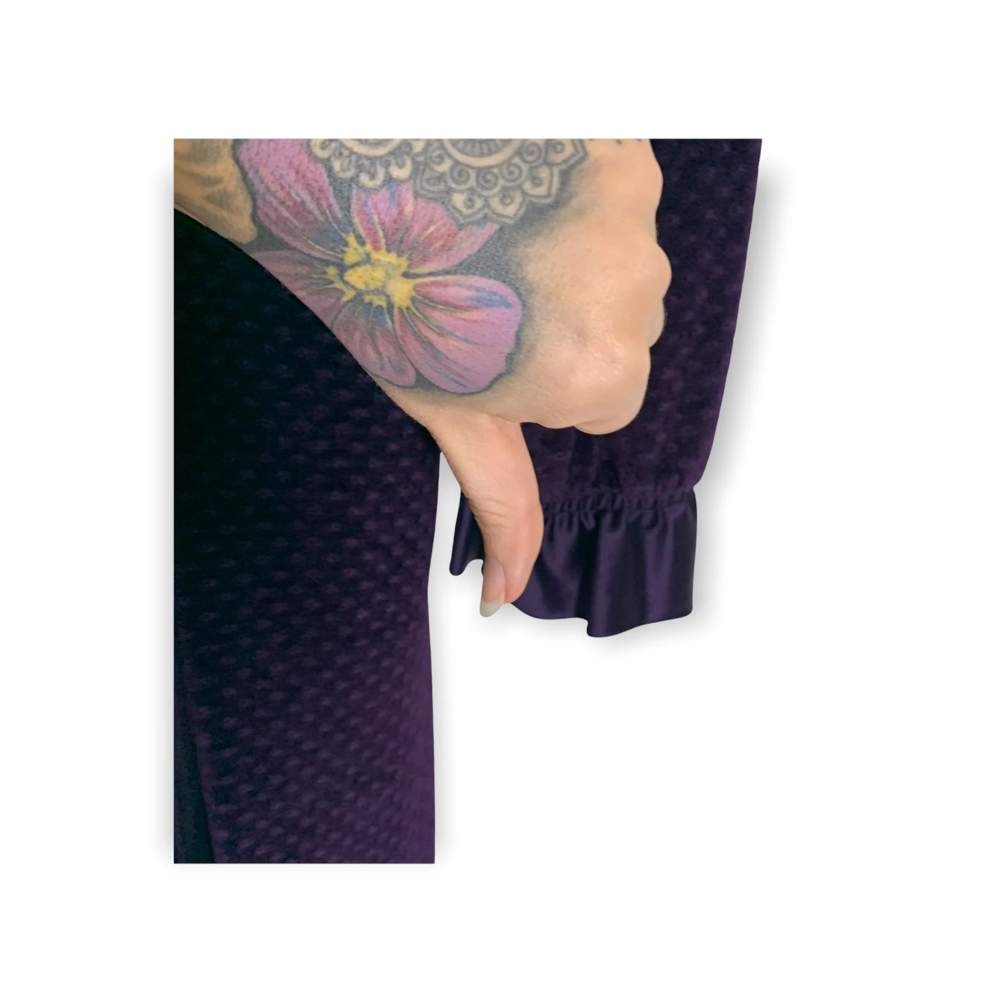 Vintage 80s Purple Satin Textured Velvet Long Robe Small by R Michael Alan - Image 12