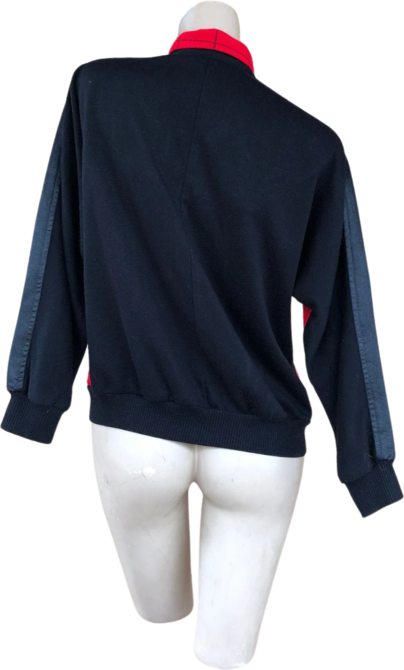 Vintage 80s Red and Black Sweatshirt Sz M - Image 2