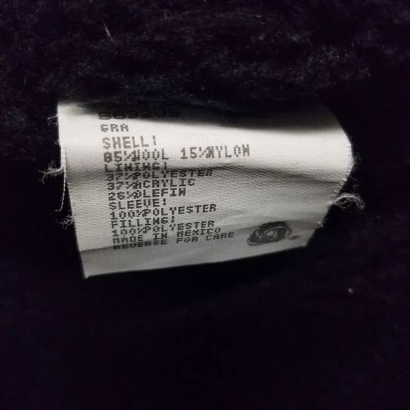 Vintage 80s Retro Woolrich Gray Wool Blend Black Faux Fur Car Stadium Coat Lg by Woolrich - Image 7