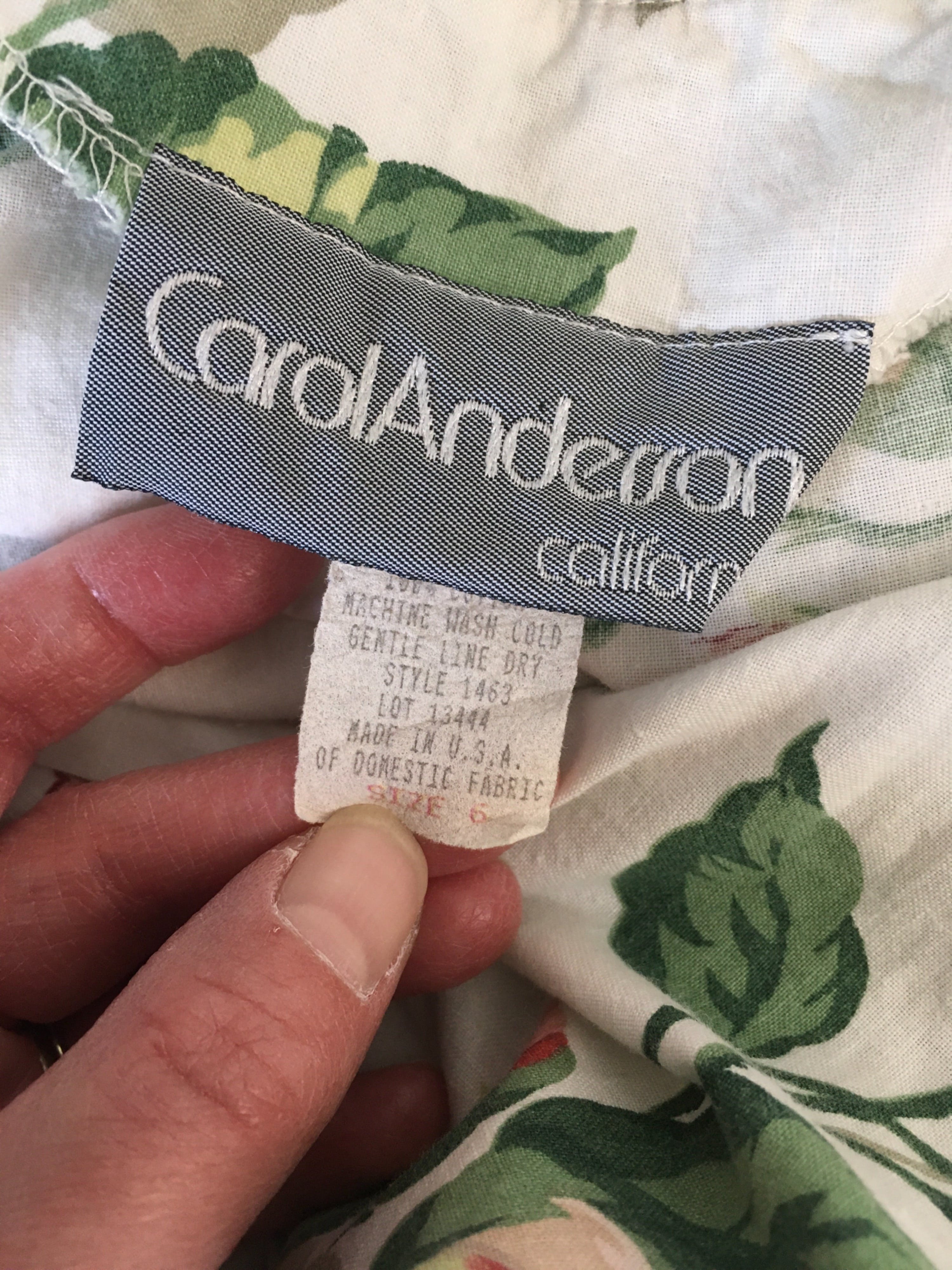 80's Sleeveless Rose Print Sundress by Carol Anderson - Image 9