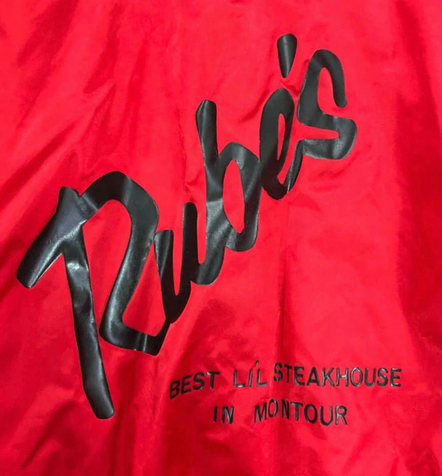 Vintage 80s Rube's Steakhouse Iowa Nylon Satin Novelty Jacket by DeLong - Image 3