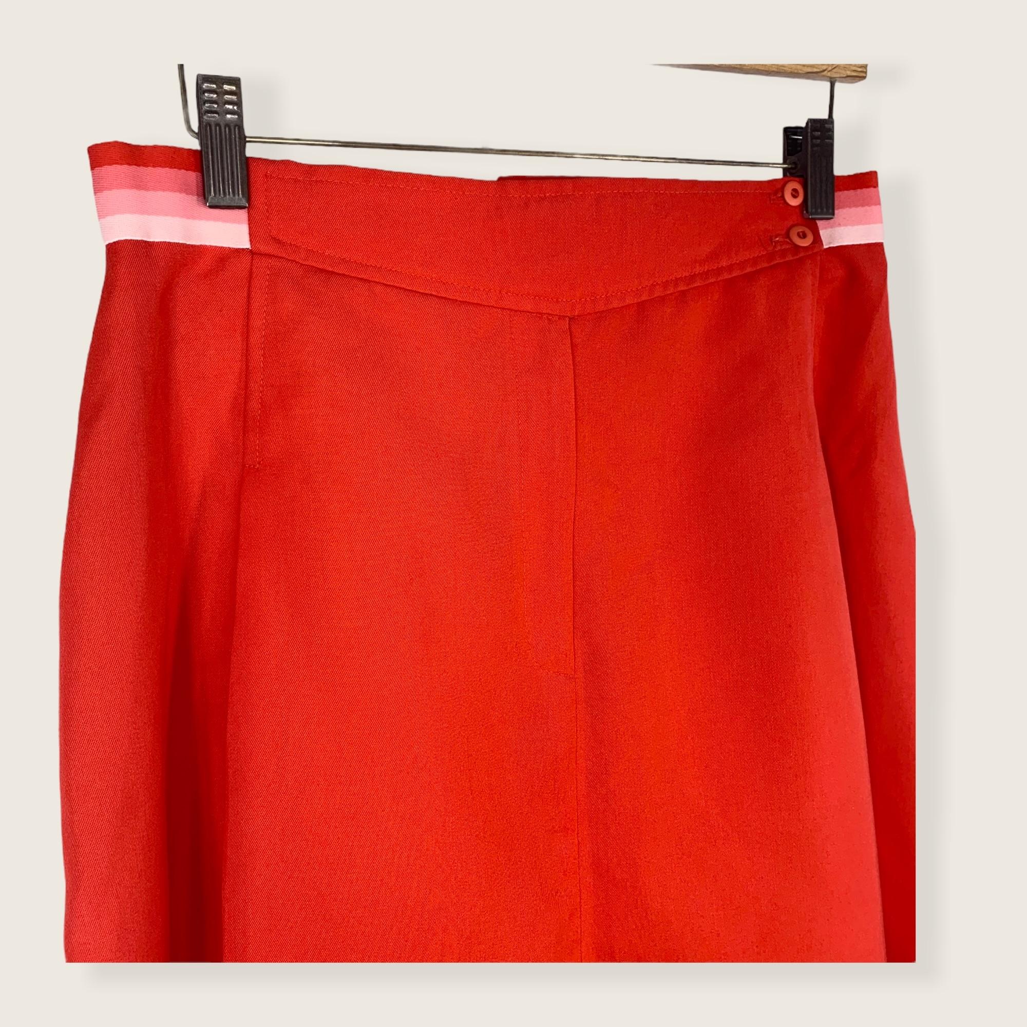 Vintage 80s Tail Stripe Waist Tennis Skirt Large - Image 2