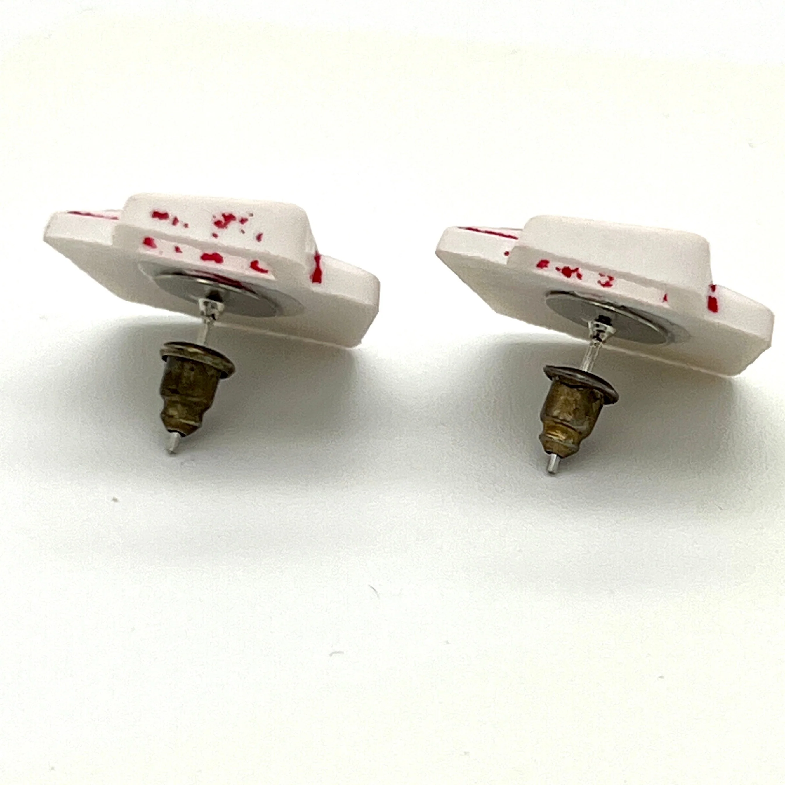 Vintage 80s Takeout Box Earrings 80s Novelty Earrings, 80s Plastic Earrings, 80s Food Takeout Earrings, 80s Unique Earrings, 80s Kitsch - Image 4
