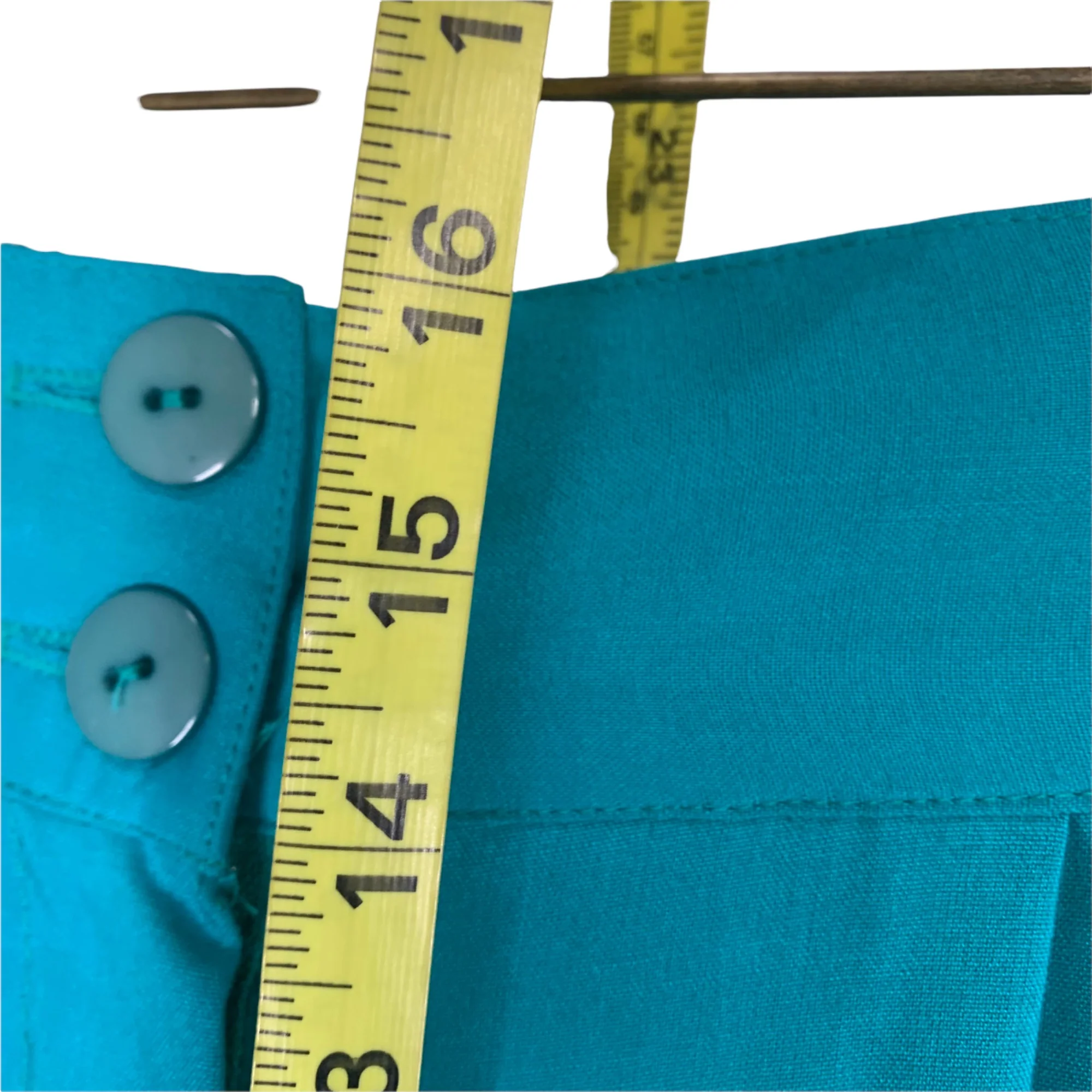 Vintage 80s Turquoise Blue Casual Culotte Shorts Large by Bobbie Brooks - Image 6