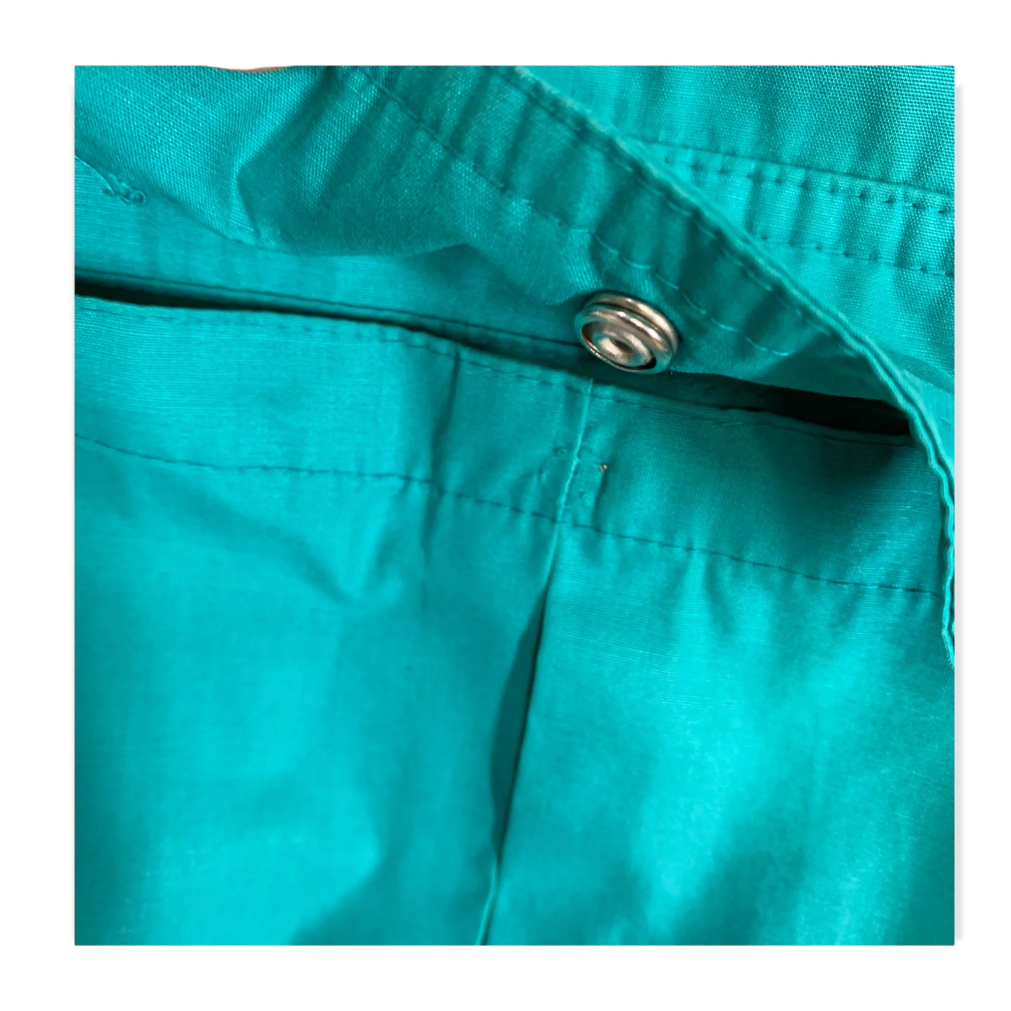Vintage 80s Turquoise Zip Up Jacket Large by Members Only - Image 9