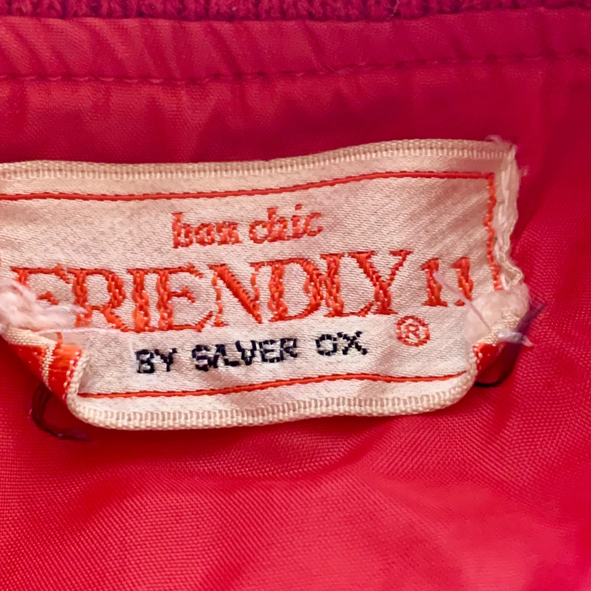 Vintage 80s Varsity Bomber Jacket Small Wool Bon Chic Friendly Ii Silver Ox Red by Bon Chic - Image 8