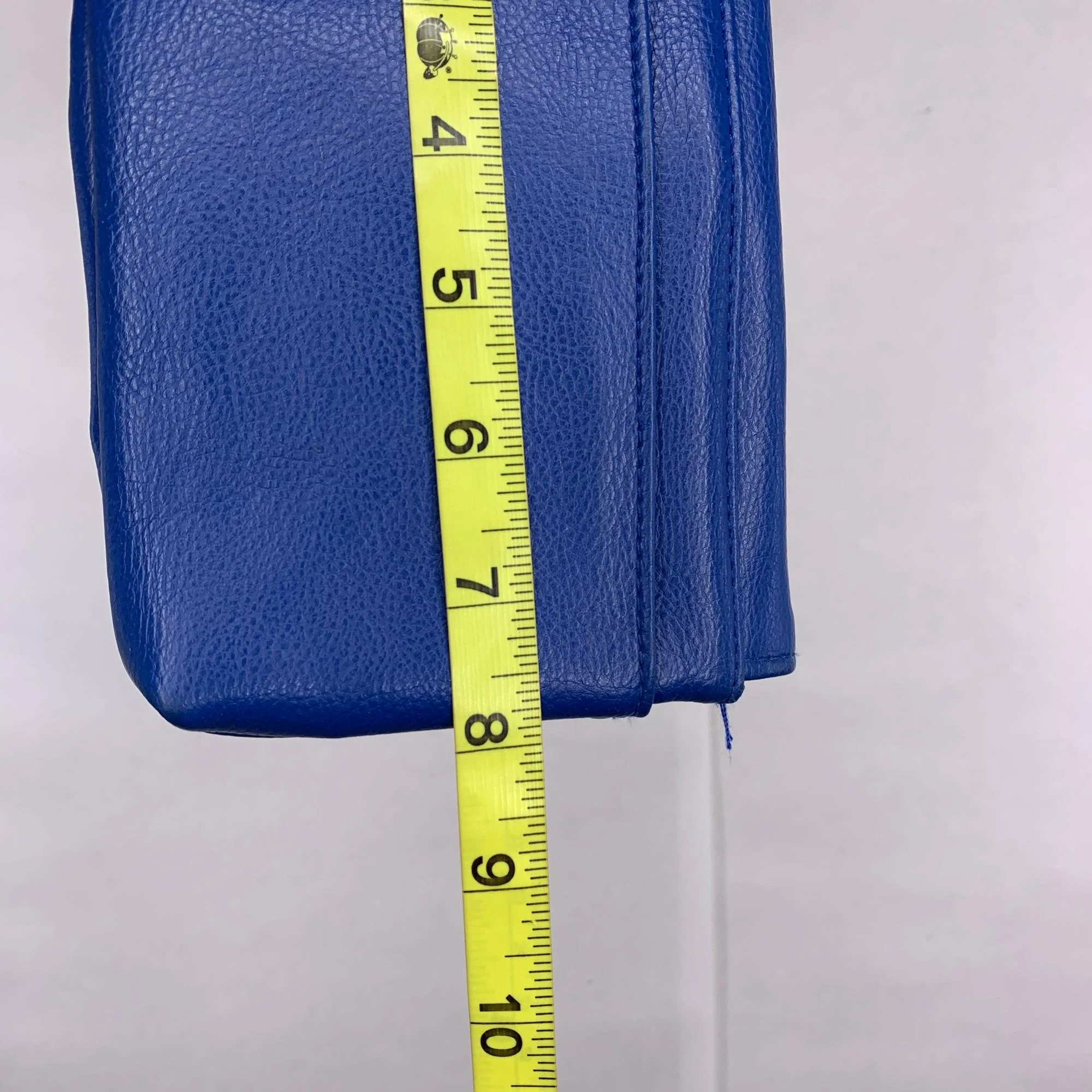 Vintage 80s Victory Blue Pleated Clutch - Image 5