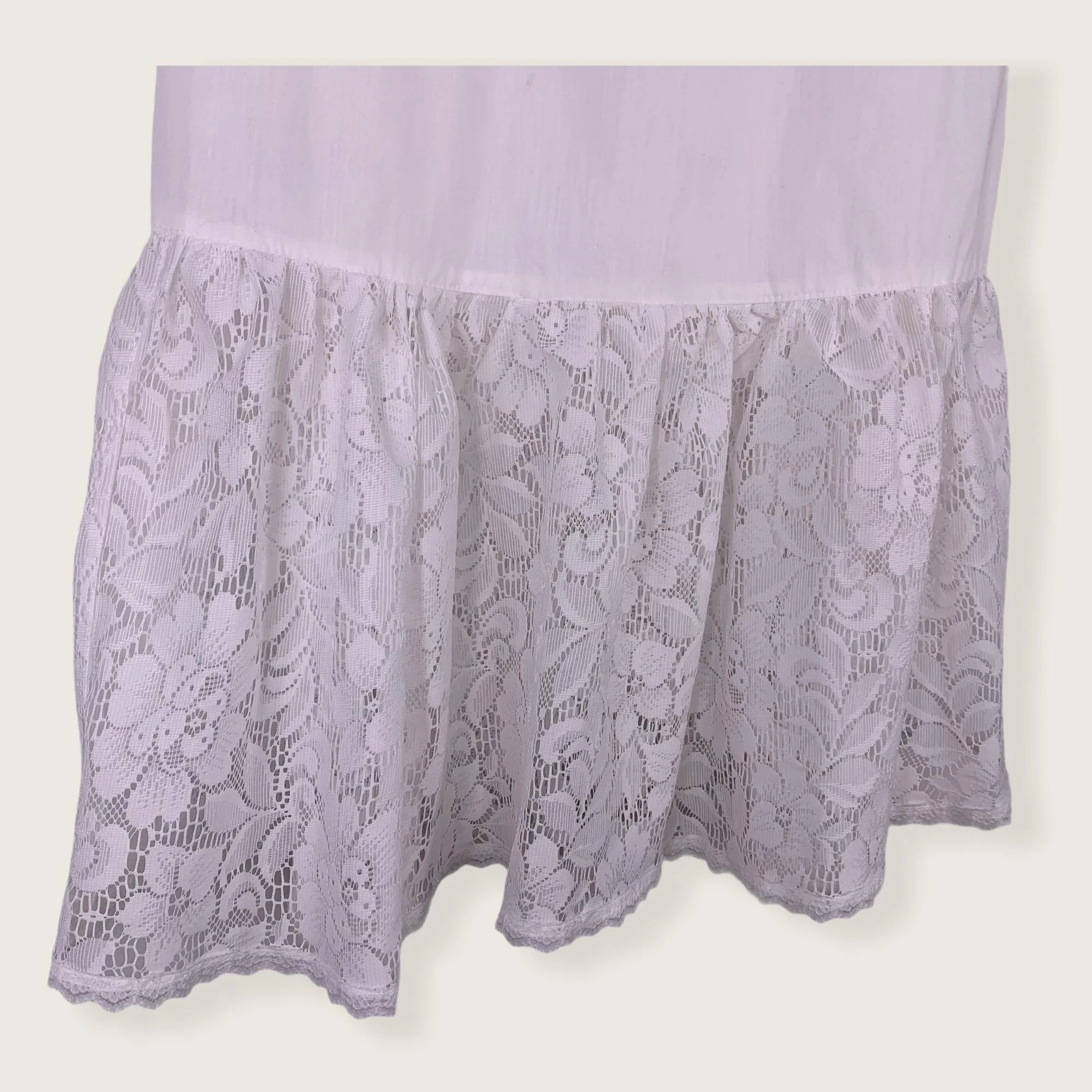 Vintage 80s White Lace Skirt Medium by Gunne Sax - Image 6