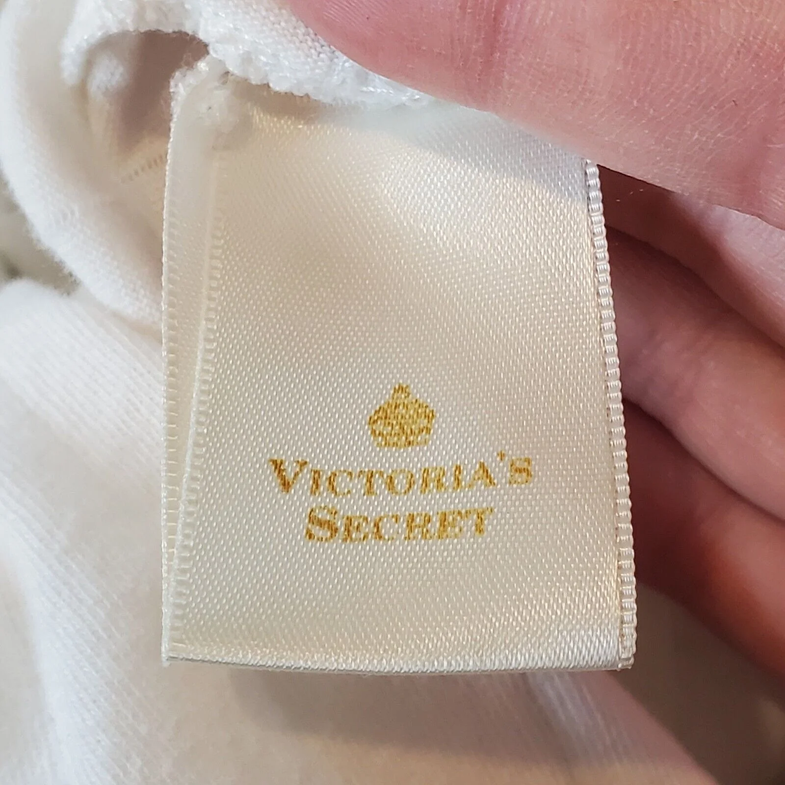 Vintage 80s White Maxi Nightgown Thin Hooded Side Slit Cotton Sz M/l Crown Label by Victorias Secret - Image 7