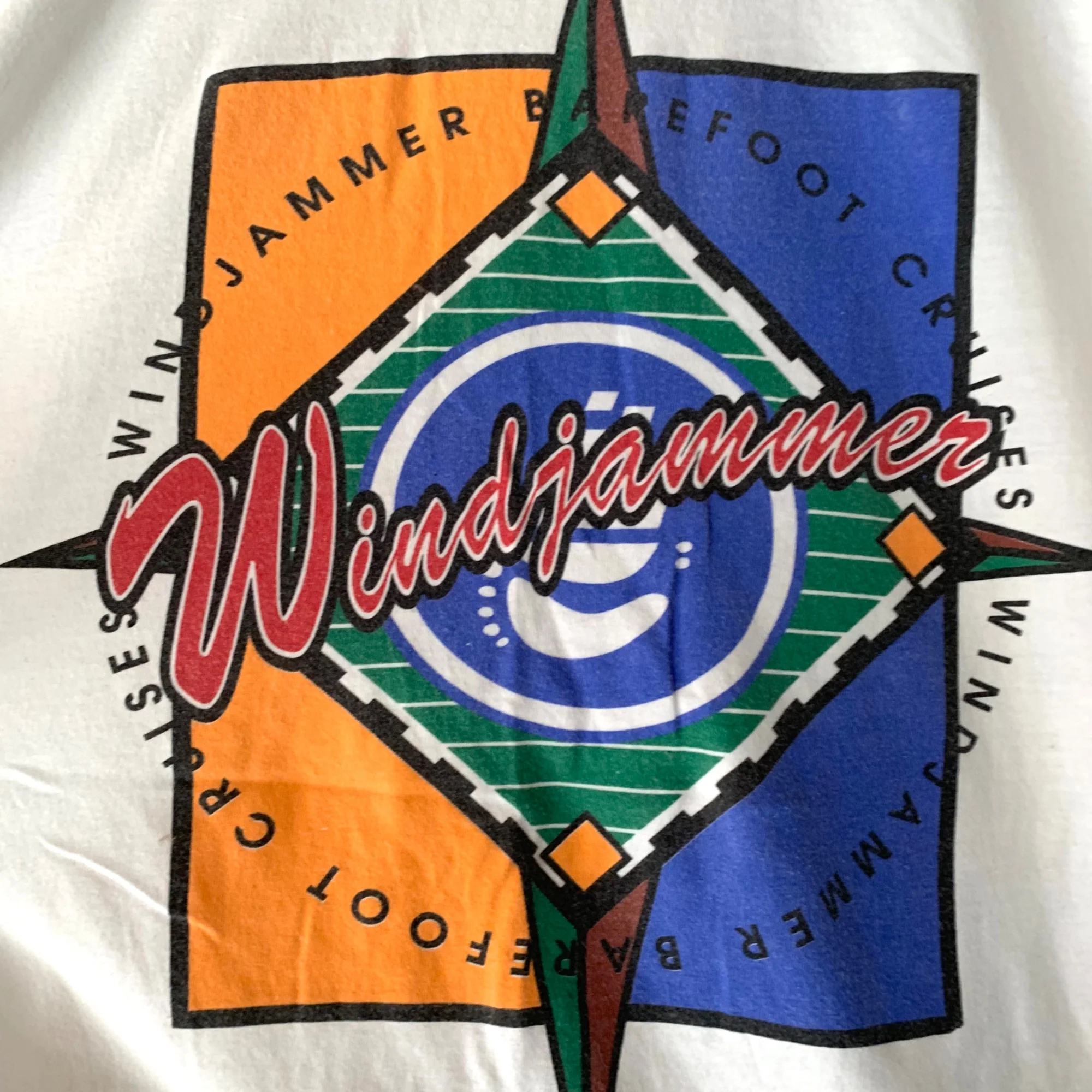 Vintage 80s Windjammer Barefoot Cruise Graphic Tee Xl Single Stitch Sea Chest by Sea Chest - Image 2