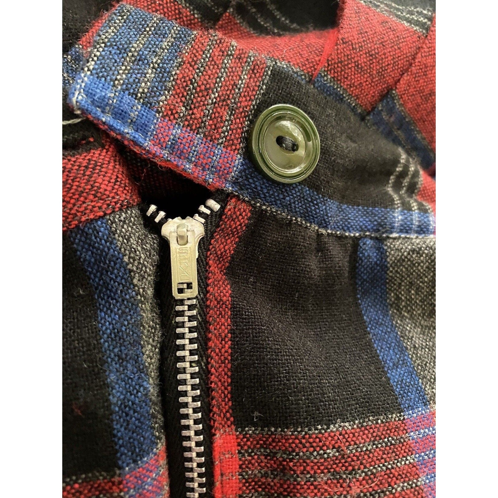 Vintage 80s Wool Blend Plaid Skirt Tartan Knee Length - Image 5