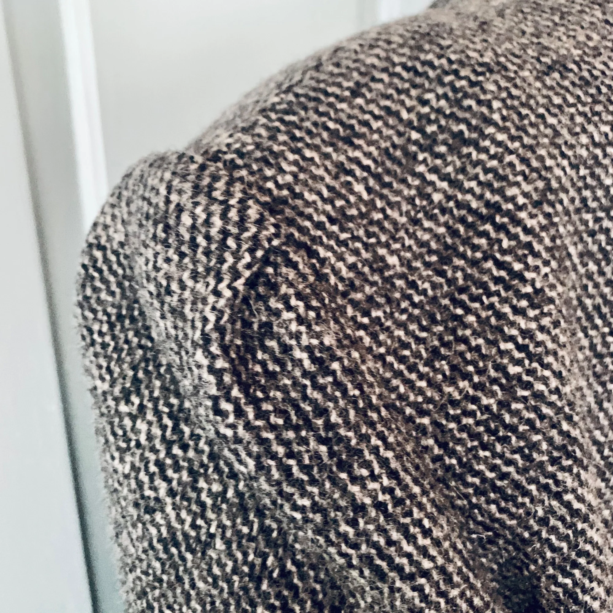 Vintage 80s Wool Tweed Coat Skirt Suit Size 14 Fits 10 Navy Gray A-Line Career - Image 11
